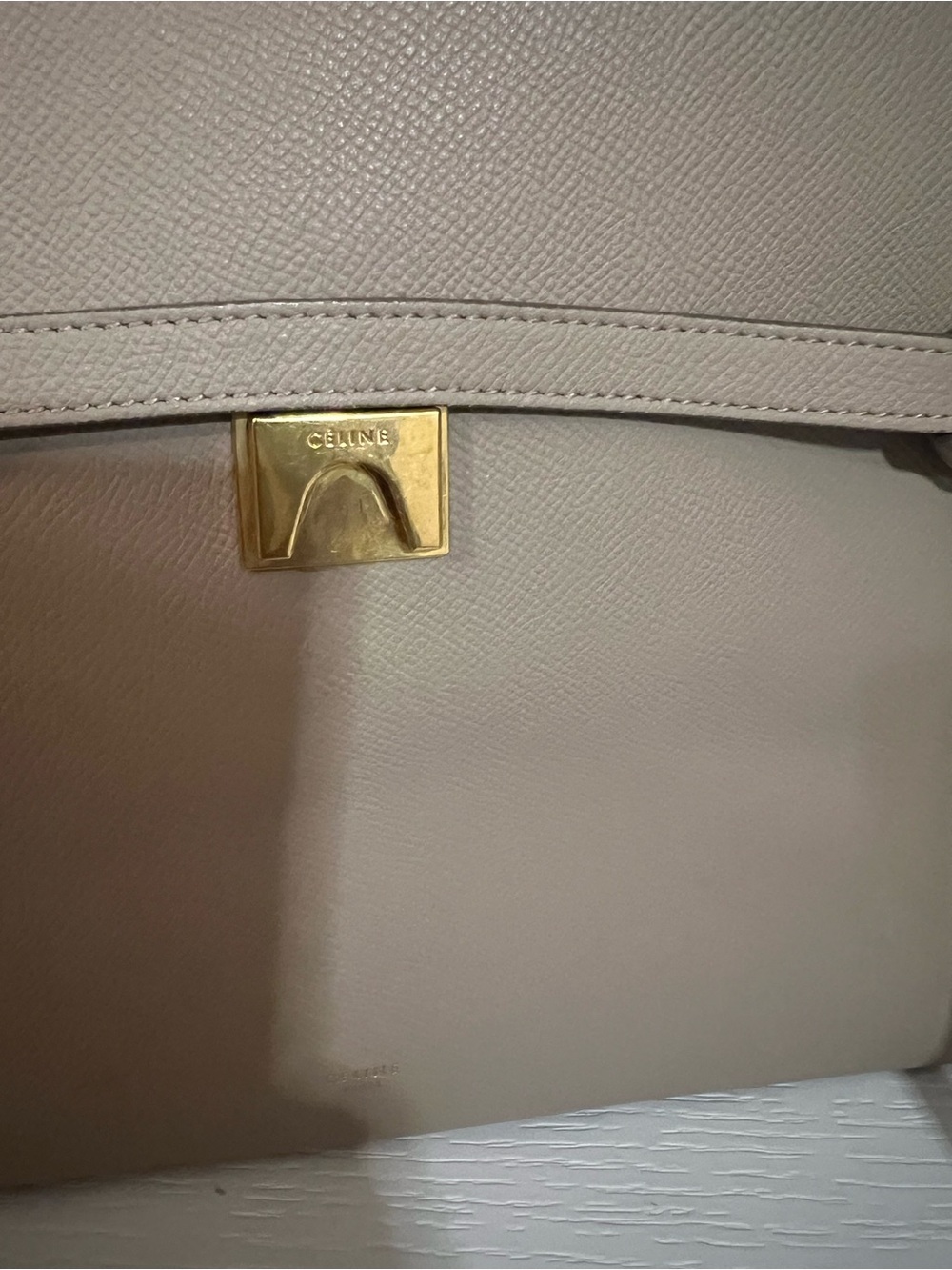 Celine Belt Bag Mini Beige Leather Handbag - Picture 15 of 16